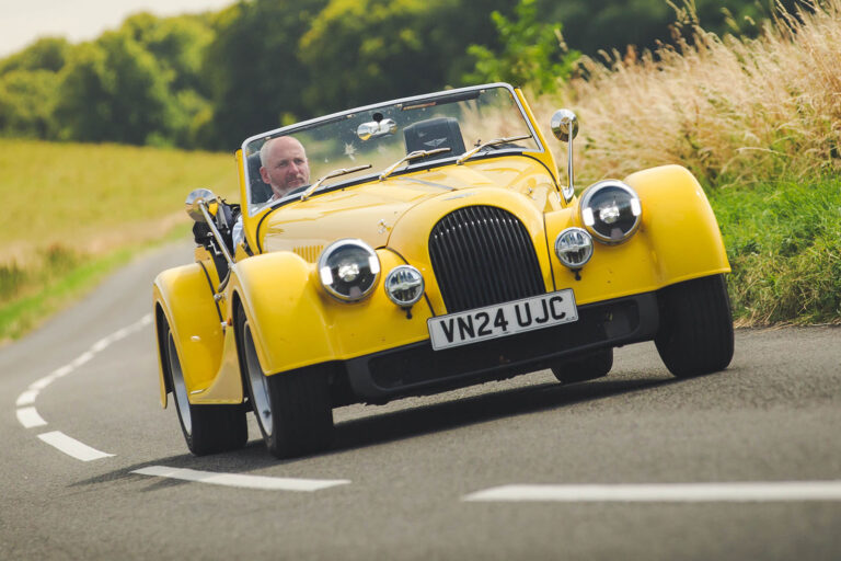 morgan plus four review 2024 01 front cornering