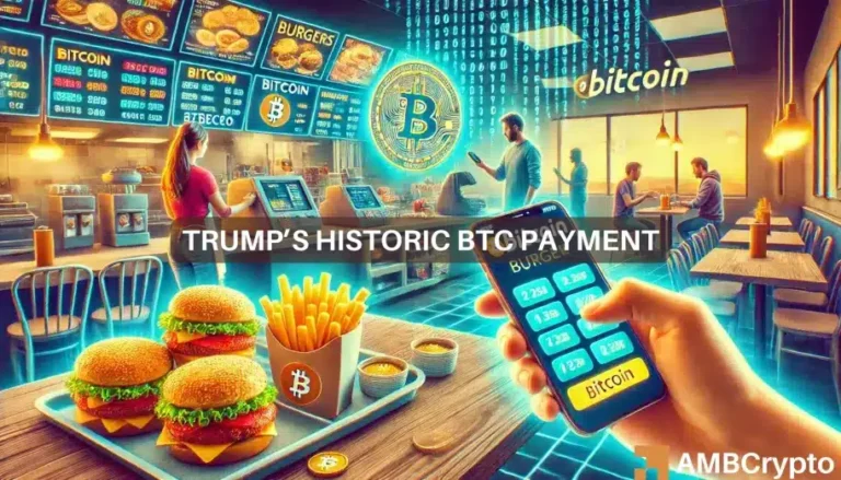 TRUMPS HISTORIC BTC PAYMENT