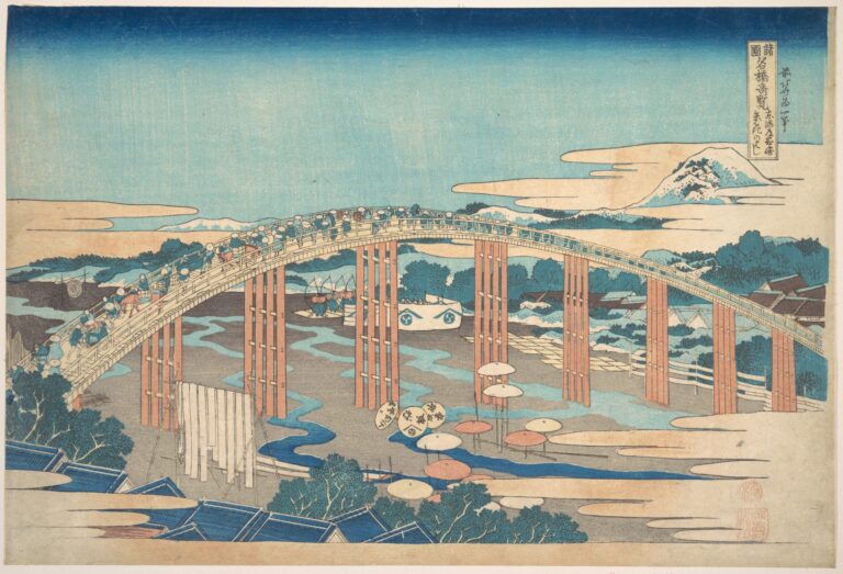 Hokusai Yahagai Bridge scaled