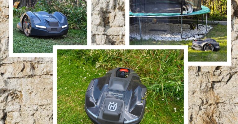 Husqvarna Automower 410XE Nera Robot Mower Reviewer Collage 102024 SOURCE Simon Hill