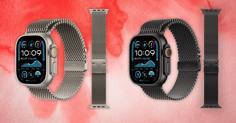 Titanium Milanese Loop Bands Abstract Background 012025 SOURCE Apple