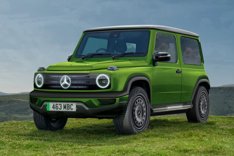 mercedes benz little g autocar render 2025 front quarter